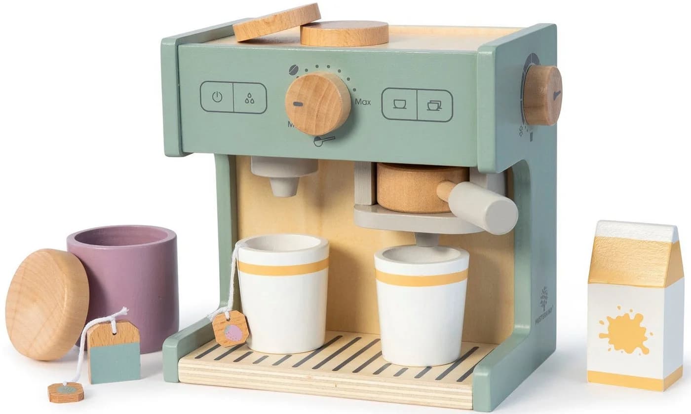 MUSTERKIND® Kinder-Kaffeemaschine Coffea Grün Holz - Bild 2