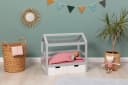 MUSTERKIND® Puppenbett Viola, grau/weiß, aus Holz Bild 1