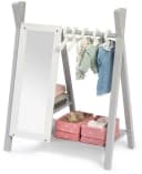 MUSTERKIND® Puppenkleiderschrank Puppen-Garderobe Viola grau/weiß Bild 2