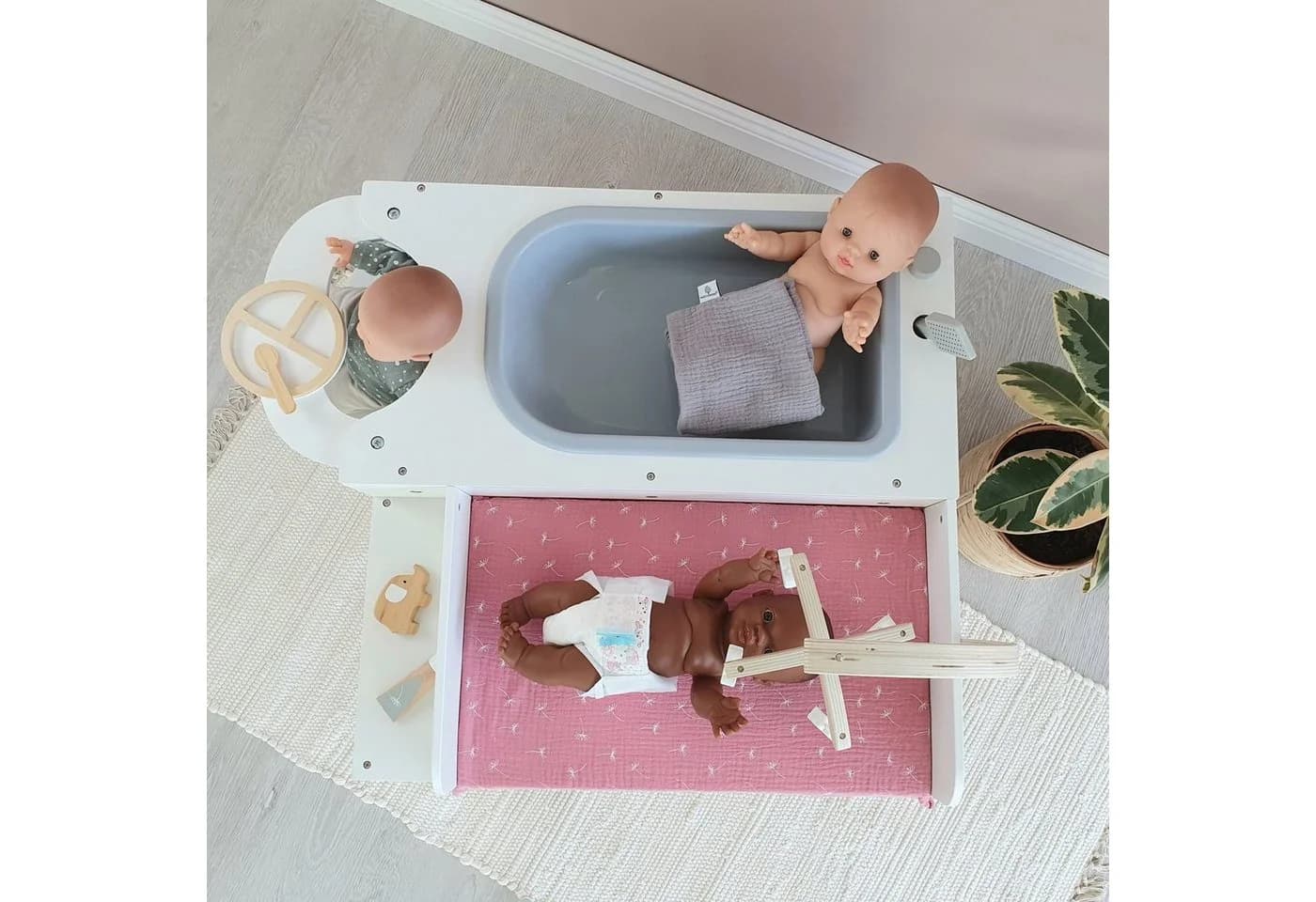 Musterkind Puppenpflegecenter Viola Skandi-Design Weiß/Rosa - Bild 5