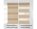 DomDeco Doppelrollo NOA Duo-Rollo Beige Klemmbar Kettenzug Bild 1