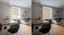 DomDeco Doppelrollo NOA Duo-Rollo Beige Klemmbar Kettenzug Bild 5