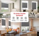 DomDeco Plissee Calura Anthrazit Blickdicht Ohne Bohren Klemmfix Bild 3