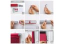 DomDeco Doppelrollo Metallic Klemmfix Rot Schwarz Kettenzug Bild 3