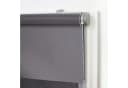 DomDeco Doppelrollo Metallic Klemmfix Kettenzug Grau Schwarz Bild 4