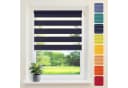 DomDeco Doppelrollo Duo-Rollo Klemm Fix Blau Bild 2