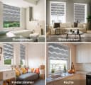 DomDeco Doppelrollo Klemmfix Wave Grau Bild 1