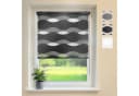 DomDeco Doppelrollo Wave Schwarz Klemmfix ohne Bohren Bild 2