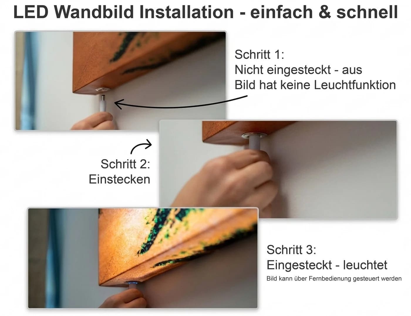 lightbox-multicolor LED-Leuchtbild Erde im Weltall Frontlight - Bild 3