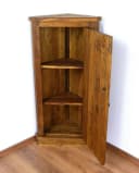 livasia Eckschrank mit 3 Fächern aus massivem Java-Teakholz braun Bild 1