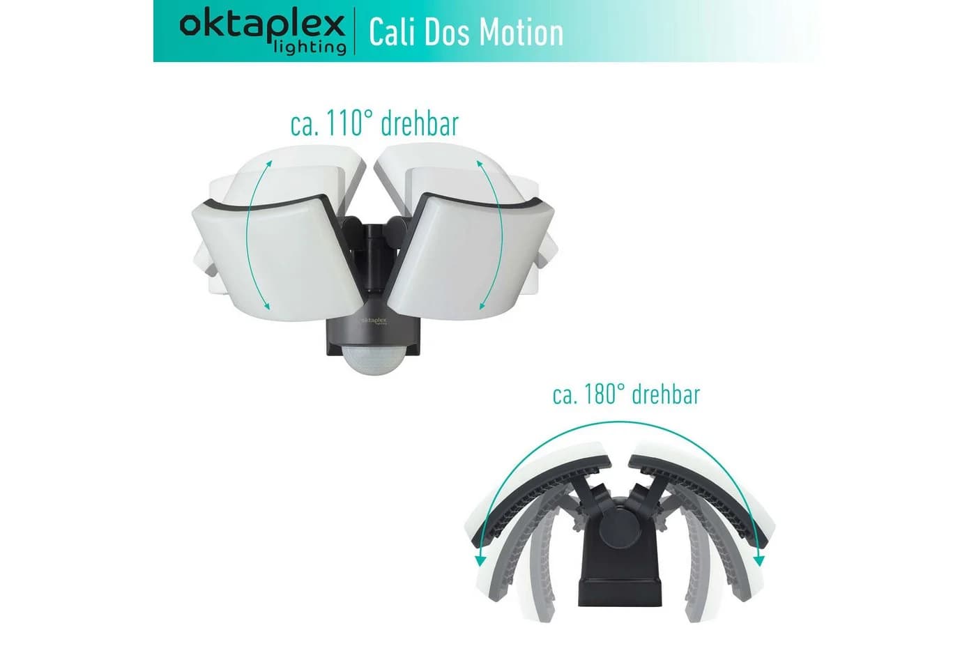 Oktaplex Cali Dos Motion LED Außen-Wandleuchte mit Bewegungssensor Anthrazit - Bild 5