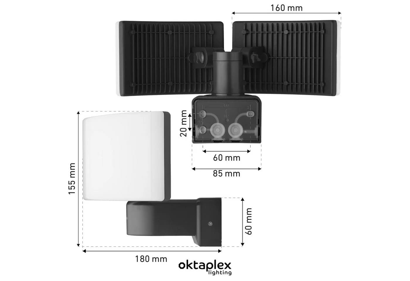 Oktaplex lighting Cali Dos LED Außen-Wandleuchte Anthrazit - Bild 5
