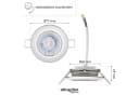 Oktaplex lighting LED Einbaustrahler Sedan Chromoptik 3-Stufen dimmbar warmweiß Bild 1