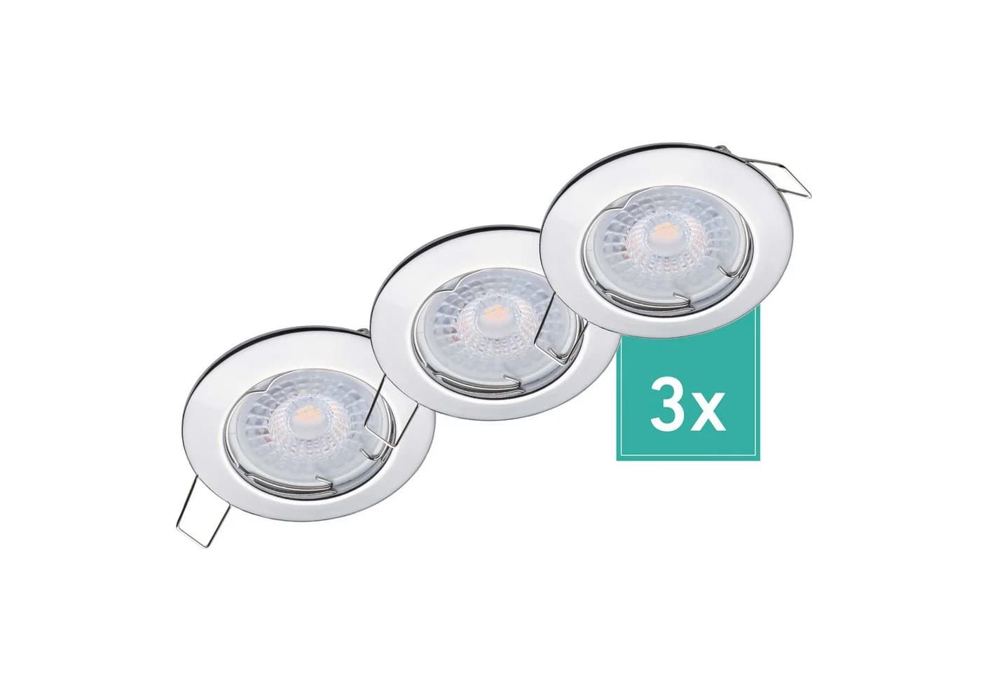 Oktaplex lighting LED Einbaustrahler Sedan Chromoptik 3-Stufen dimmbar warmweiß - Bild 2