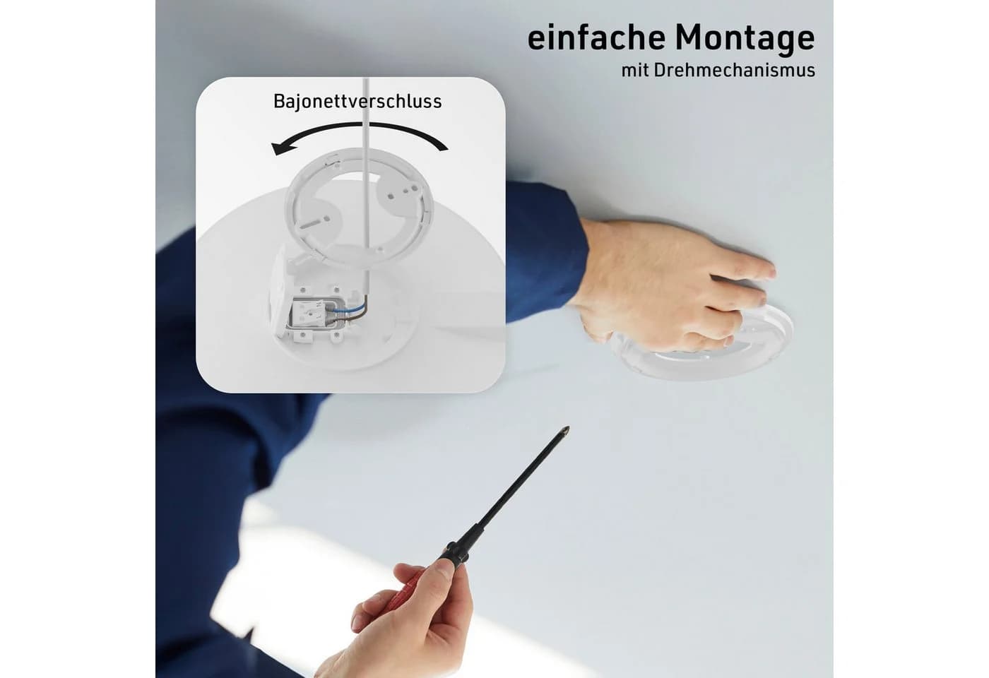 Oktaplex lighting LED Deckenleuchte Orta mit Bewegungsmelder weiß - Bild 3