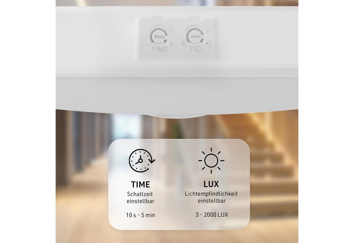 Oktaplex lighting LED Deckenleuchte Orta mit Bewegungsmelder weiß - Bild 4