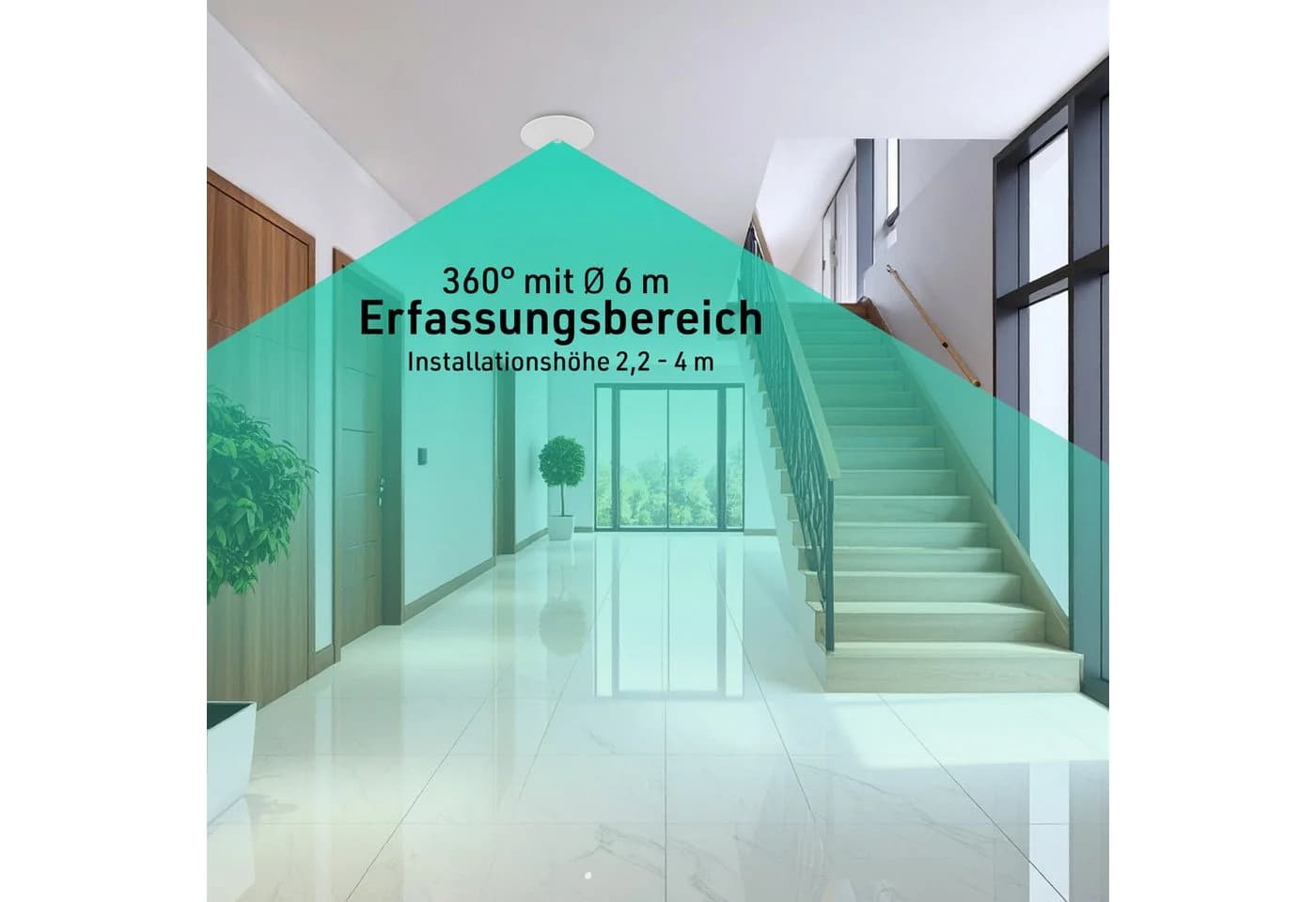 Oktaplex lighting LED Deckenleuchte Orta mit Bewegungsmelder weiß - Bild 5