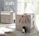 Storado Babyzimmer Sienna 7-tlg. Nelson Eiche Weiß Matt Komplettset Bild 1