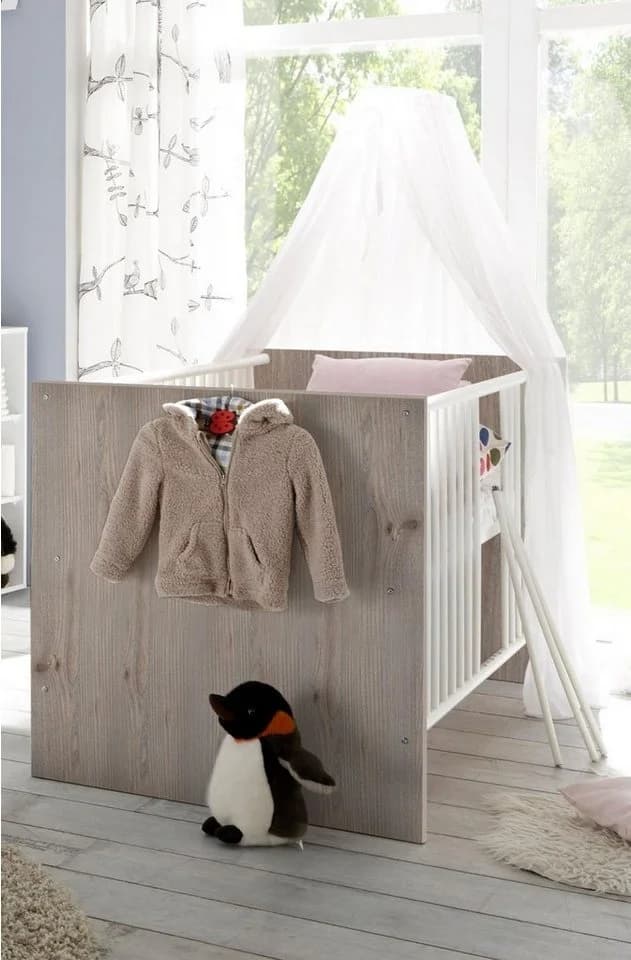 Storado Babyzimmer Sienna 7-tlg. Nelson Eiche Weiß Matt Komplettset - Bild 4
