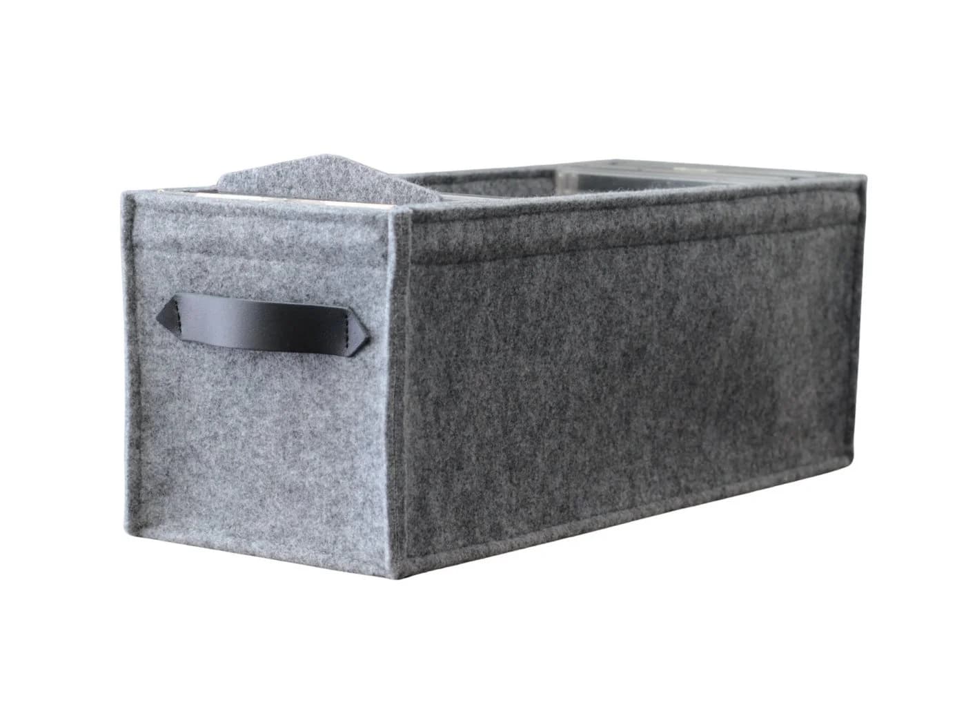 Stich-haltig CD Box Filz Ledergriffe - Bild 2