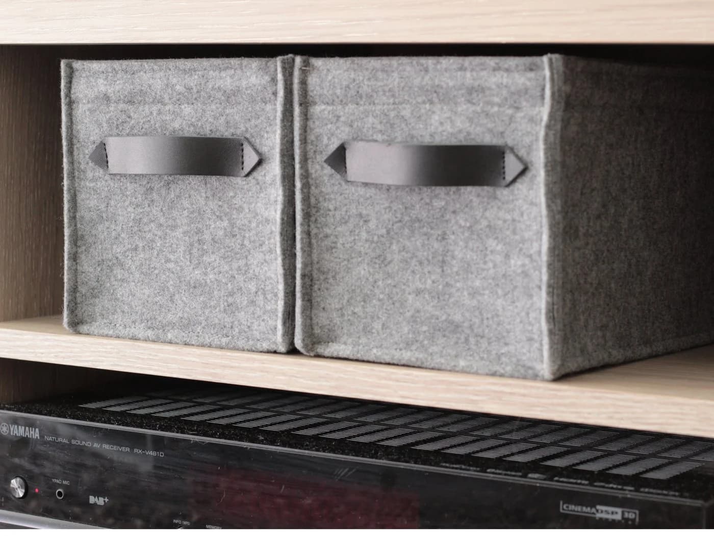 Stich-haltig CD Box Filz Ledergriffe - Bild 4