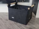 Stich-haltig Kaminholzkorb L mit Holzgriffen - Premium - abriebfestes Innenfutter Bild 3
