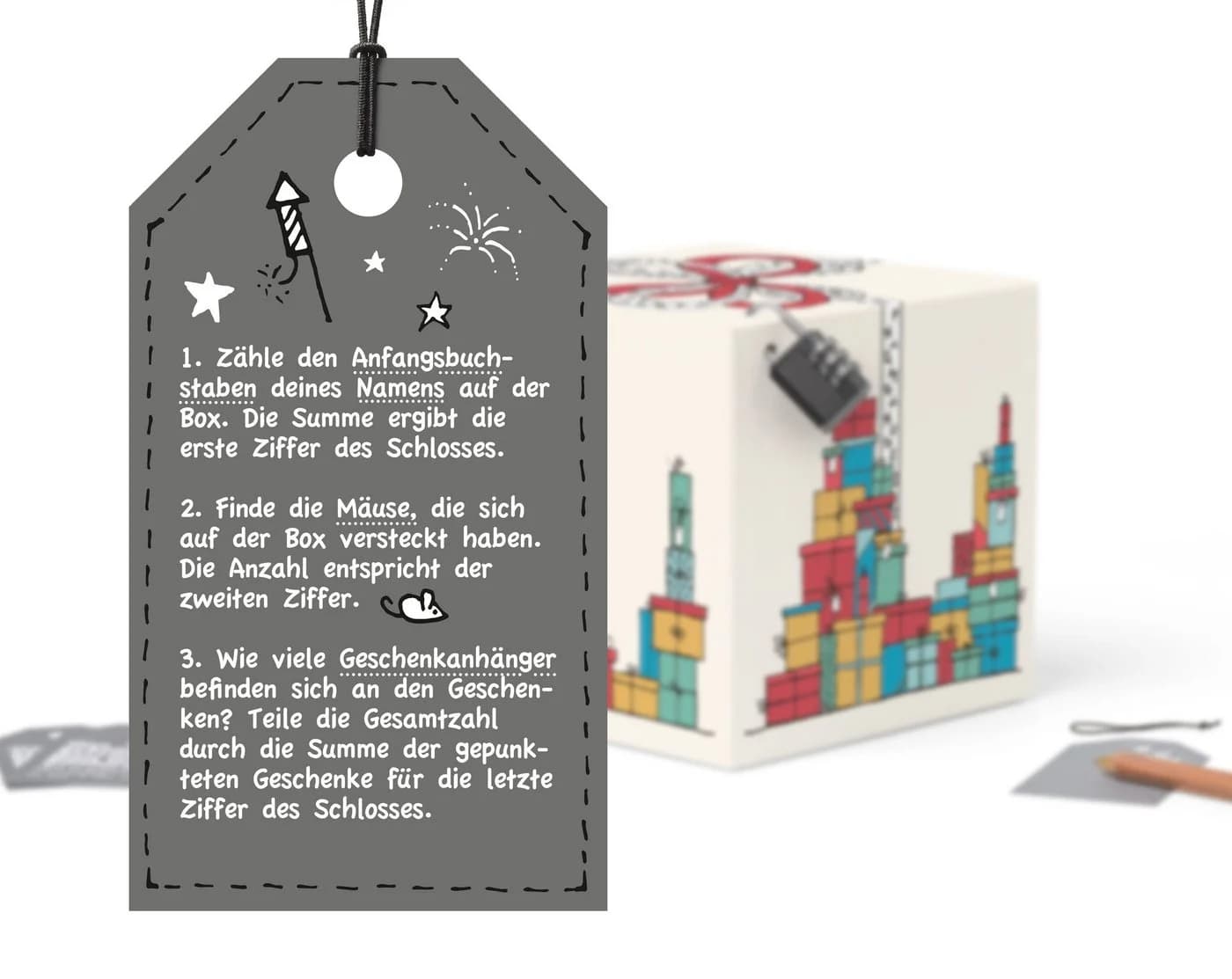 SURPRISA Geschenkbox Knobelbox mit Zahlenschloss - Bild 3