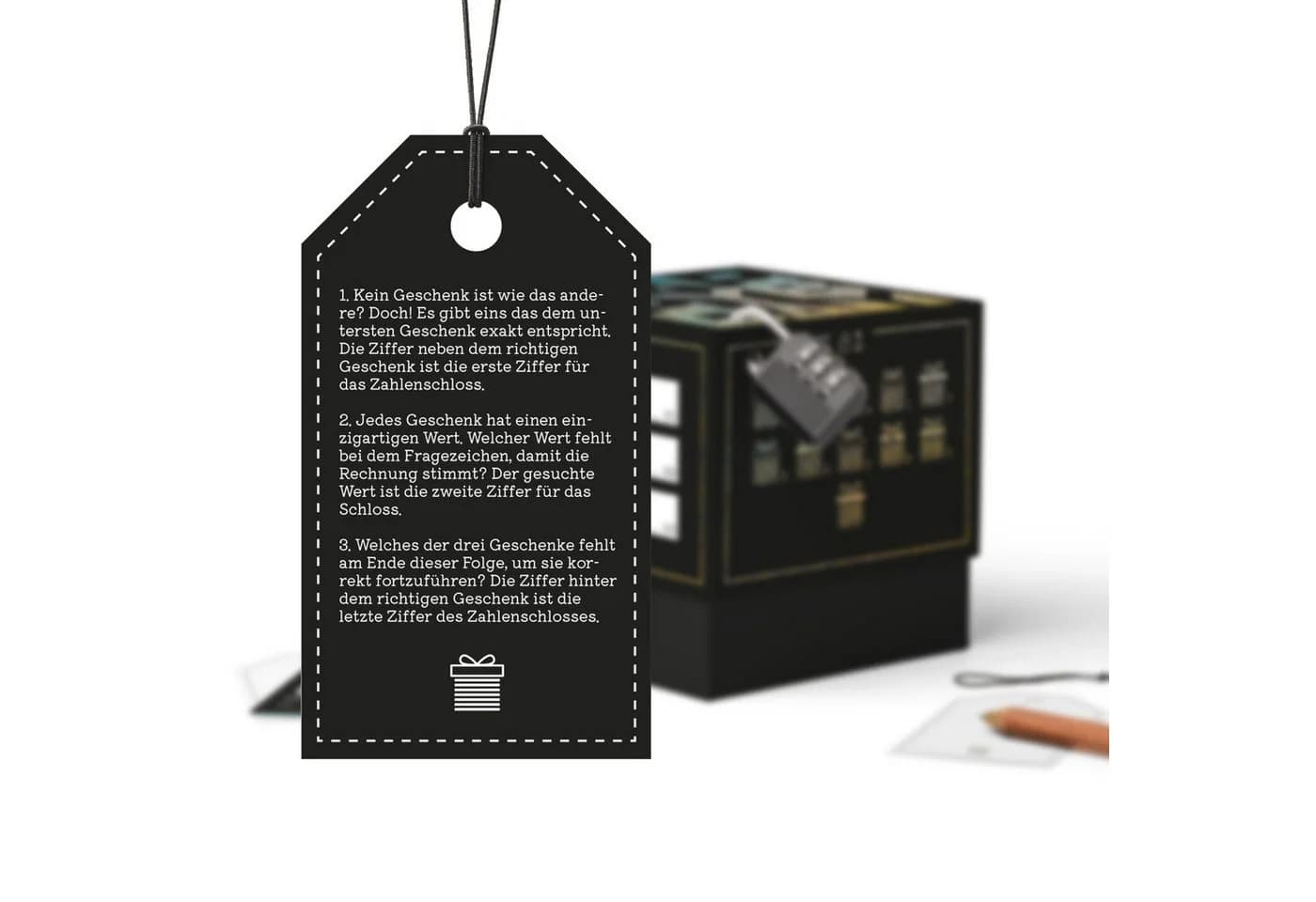 SURPRISA Rätsel-Geschenkbox Happy Birthday Glitzer mit Zahlenschloss - Bild 5