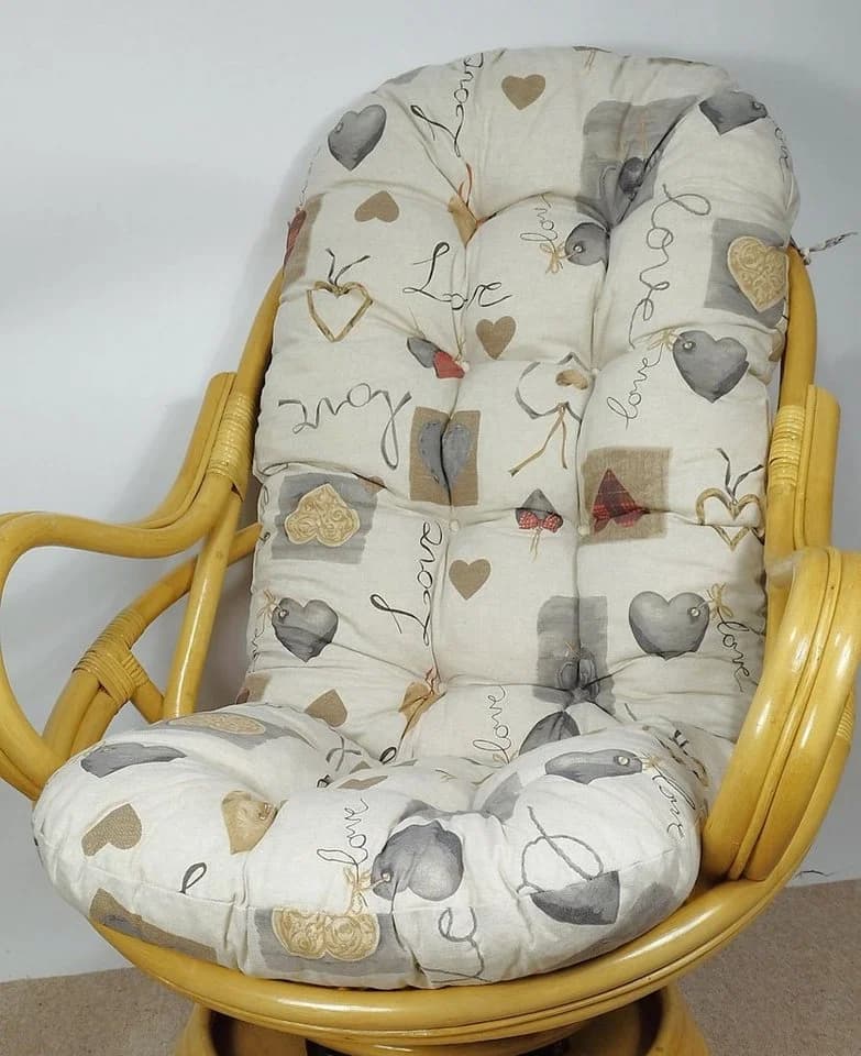 Rattani Sesselauflage Polster für Schaukelstuhl Drehsessel 135 cm Mirha Love - Bild 2