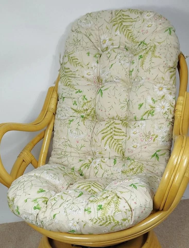 Rattani Sesselauflage Polster für Schaukelstuhl Drehsessel 135 cm Grün - Bild 2