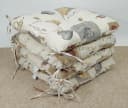 Rattani Sitzkissen Set 4x Beige Love Muster 42x42 cm Bild 1