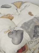 Rattani Sitzkissen Set 4x Beige Love Muster 42x42 cm Bild 3