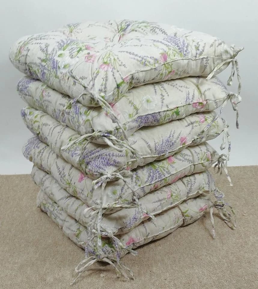 Rattani Stuhlkissen 6er Set Klara 42x42 cm Lavendel