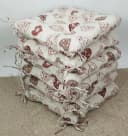 Rattani Sitzkissen Set 6x Stuhlkissen Klara 42 x 42 cm Stoff Mirha Leinen Bild 2