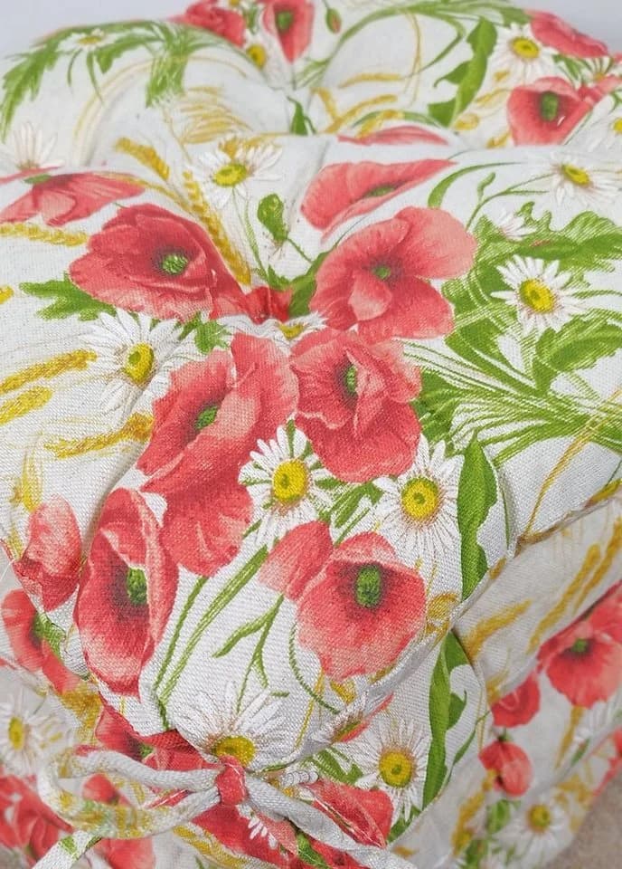 Rattani Sitzkissen 4er Set Klara Beige Mohnblume - Bild 3