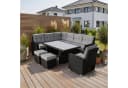 Ragnarök Möbel-Design Gartenlounge-Set DS13XL Schwarz/Weiß Bild 1