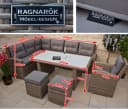 Ragnarök Gartenlounge-Set XXL Beige/Weiss Polyrattan Bild 1