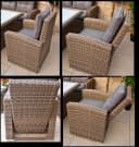 Ragnarök Gartenlounge-Set XXL Beige/Weiss Polyrattan Bild 3