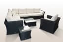 Ragnarök Gartenlounge-Set Wotan Ecksofa Alu-Polyrattan Grau Bild 2