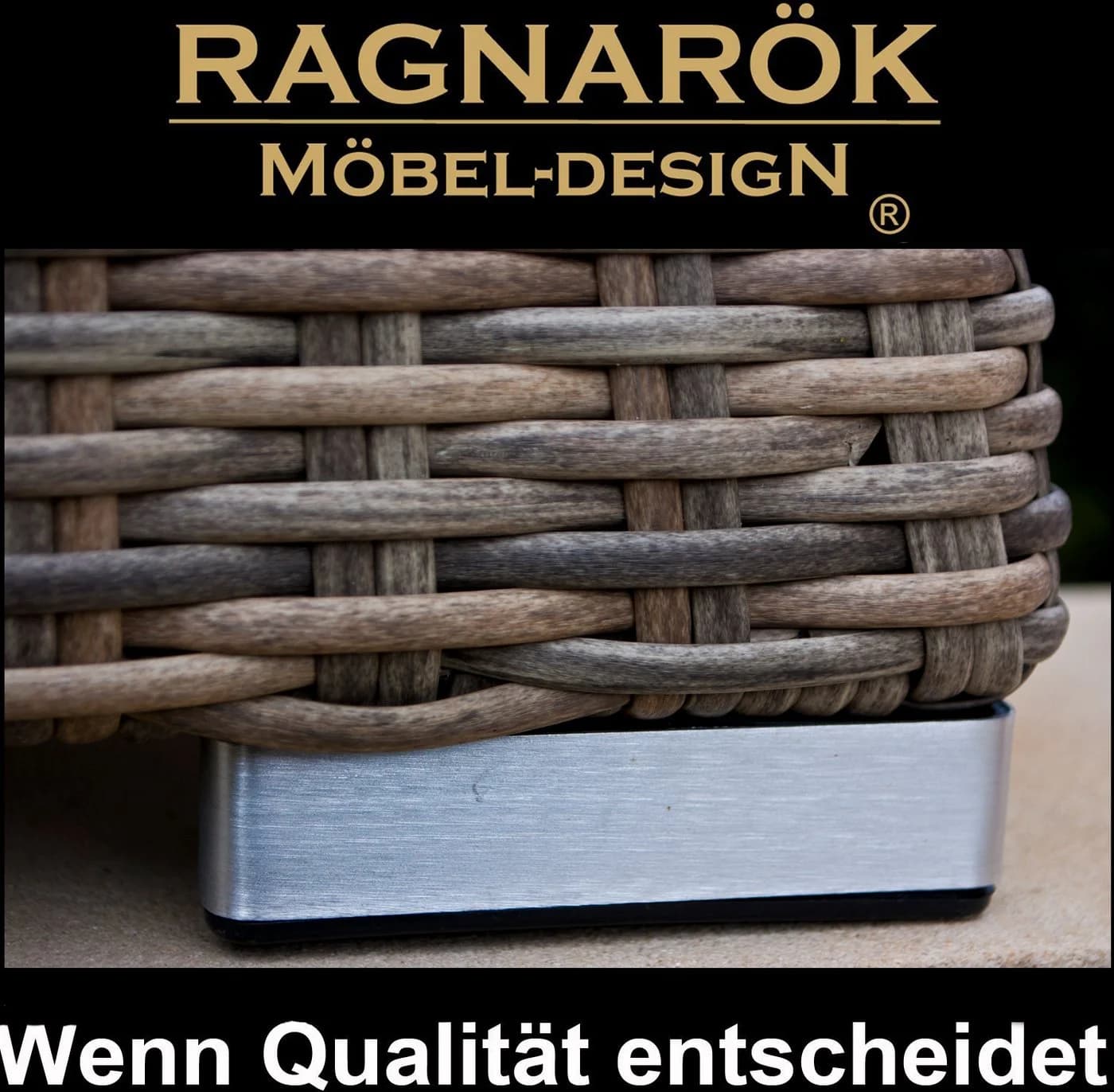Ragnarök Möbel-Design Gartenlounge-Set Narvik Ecklounge Polyrattan Aluminium - Bild 5