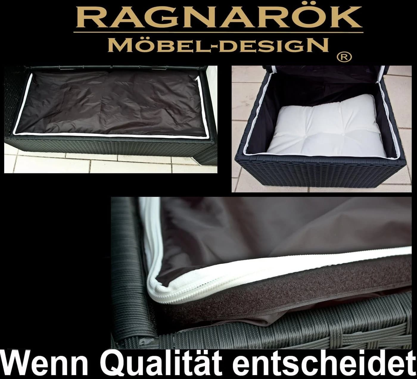 Ragnarök Möbel-Design Garten-Essgruppe Dining Lounge Wieland L Ecksofa Polyrattan - Bild 4