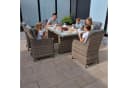 Ragnarök Möbel-Design Garten-Essgruppe 7-tlg. Grau Aluminium & Polyrattan Bild 1