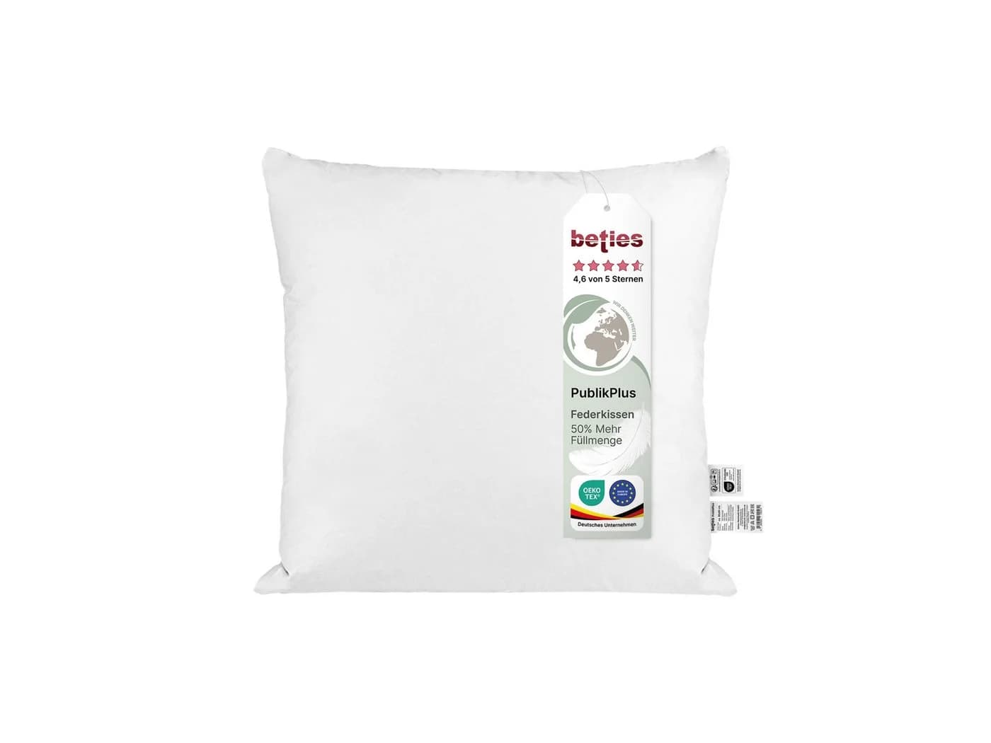 beties Federkissen PublikPlus 40x40 cm Baumwolle Federn - Bild 2