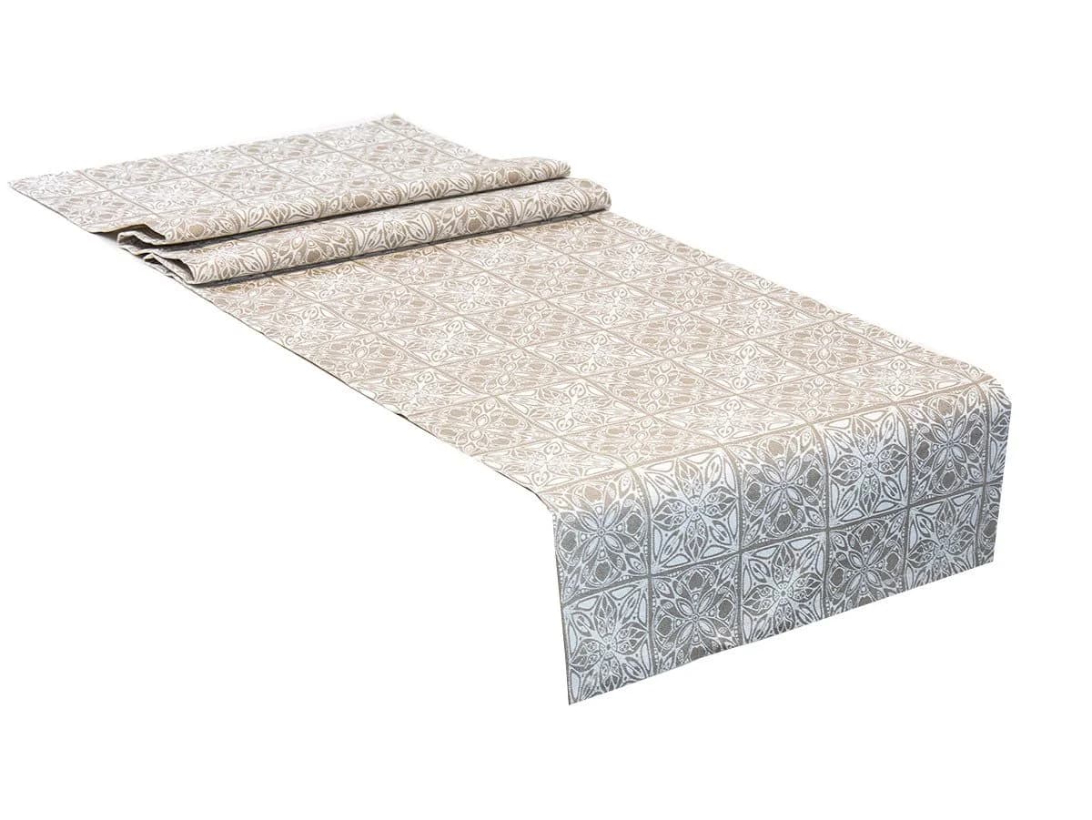 beties Tischläufer Arabesque Beige Orientalisches Muster Leinenoptik - Bild 2