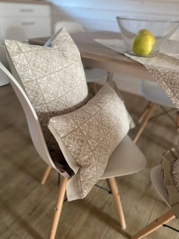 beties Tischläufer Arabesque Beige Orientalisches Muster Leinenoptik - Bild 4