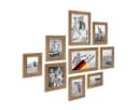 PHOTOLINI Bilderrahmen 9er Set Rustikal Natur Massivholz Bild 1