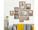 PHOTOLINI Bilderrahmen 9er Set Rustikal Natur Massivholz Bild 2