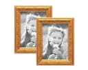 PHOTOLINI Bilderrahmen 2er Set Goldfarben Nostalgisches Ornament-Design Bild 2