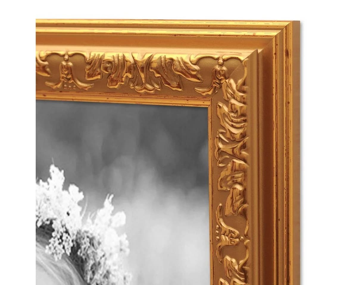 PHOTOLINI Bilderrahmen 2er Set Goldfarben Nostalgisches Ornament-Design - Bild 5