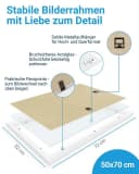 PHOTOLINI Bilderrahmen 3er Set Weiß Modern MDF Acrylglas Bild 3